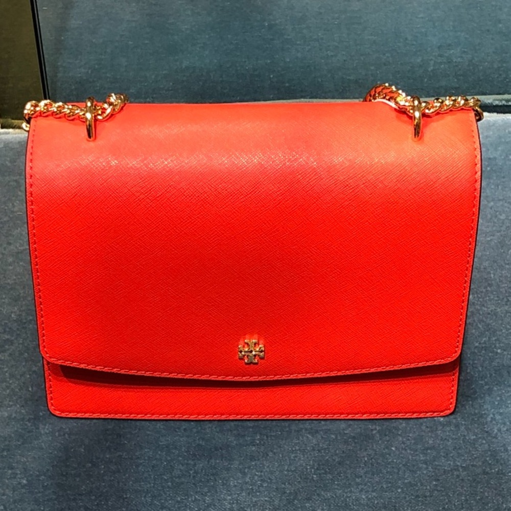 Tory Burch Emerson Flap Adjustable Shoulder Bag in Bright Samba - Picture 6 of 7